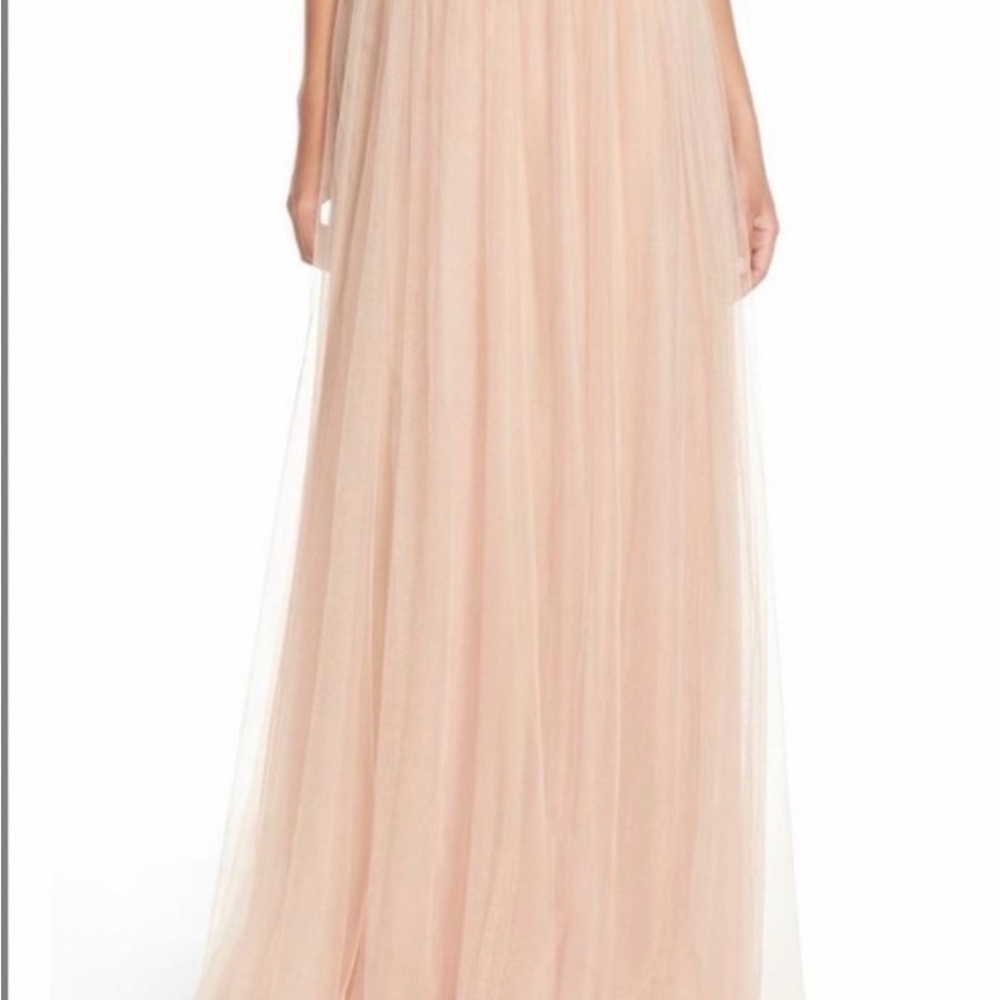 Jenny Yoo Blush Maxi Tulle Skirt